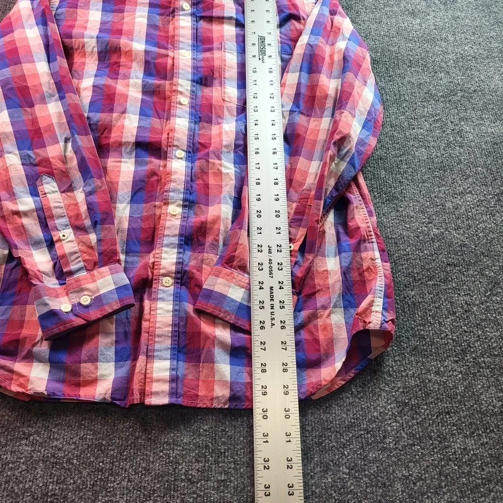 Banana Republic Soft Wash‎ Mens Large Plaid Button Down Long Sleeve Shirt